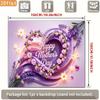 2D Mother's Day Photography Backdrop Pink Purple Floral Heart Photo Booth Banner