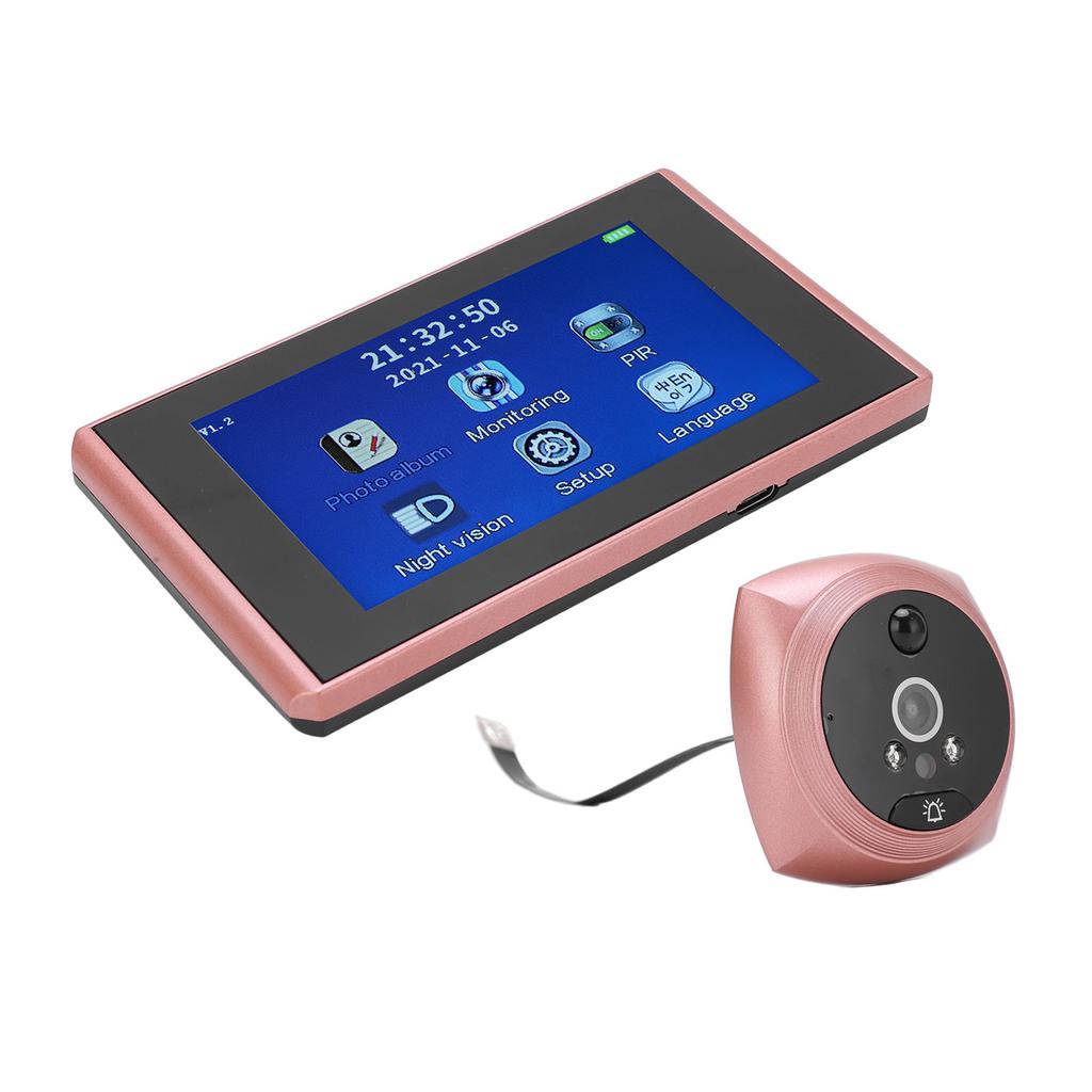 Door Digital Viewer Real Time Viewing High Definition Smart Doorbell Peephole Viewer with 4.3in