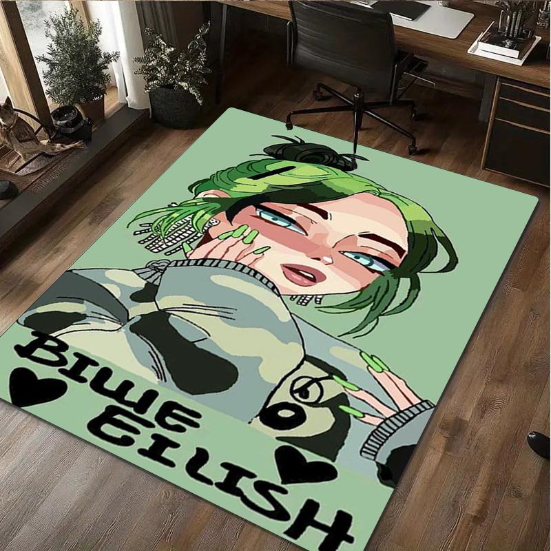 Billie Eilish Album Rug Carpet Office Decorative Carpet For Living Room Bedroom Door Mat Floor Rug Computer Chair Area Rug