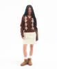 Ames Worldwide Knit Mini Skirt Cream