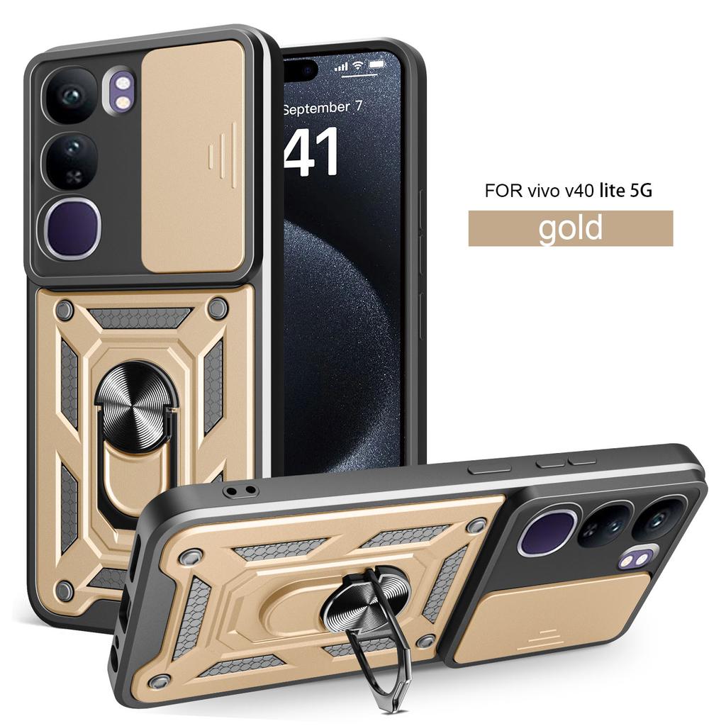 For Vivo V40 SE 80W Case vivo V40 Lite 4G 5G Cover V40SE Magnetic Ring Holder Armor Phone Case Slide Camera Protect Back Cover