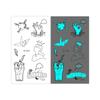 1Sheet Fashion Waterproof Blue Luminous Tattoo Sticker Star Feather Tattoo Sticker Body Art Removable Temporary Tattoos