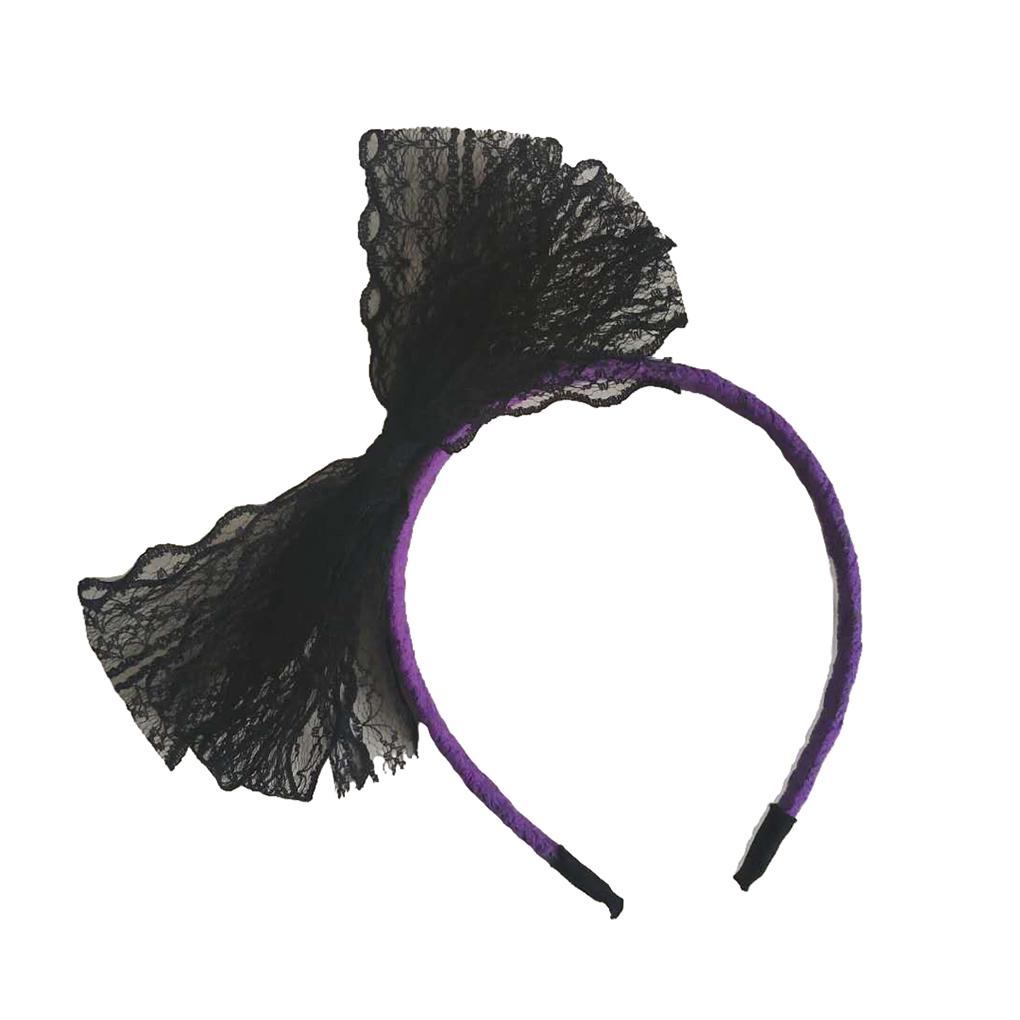 Spitzen-Schleifen-Haarband Retro Großes Haarband 80er Jahre Kostüm Haar-Accessoires Kopfschmuck Dekoration Geburtstagsgeschenk Teenager Mädchen Frauen
