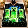 Flannel Blanketminecraft Warm Soft Throw Blanket for Indoor Sofa Bed Living Room Use