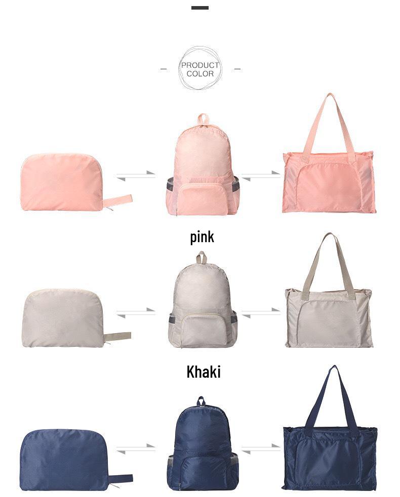 Women's Multifunctional Foldable Backpack and Handbag