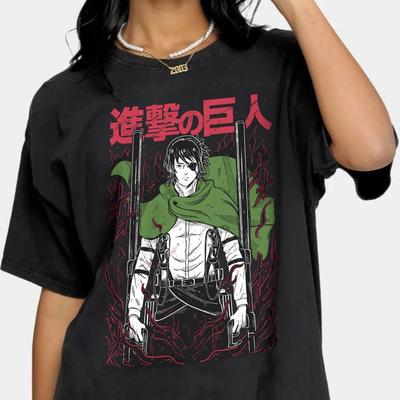 Camiseta Unisex de Eren Yeager, Camiseta de Anime AOT Jeager Yeager, Camiseta de Moda Attack on Titan, Camiseta Unisex Attack Titan, Nueva Camiseta de Eren Yeager Aot
