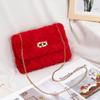 Mao Mao messenger bag women's autumn and winter new trendy fashion simple chain shoulder bag lock small square bag