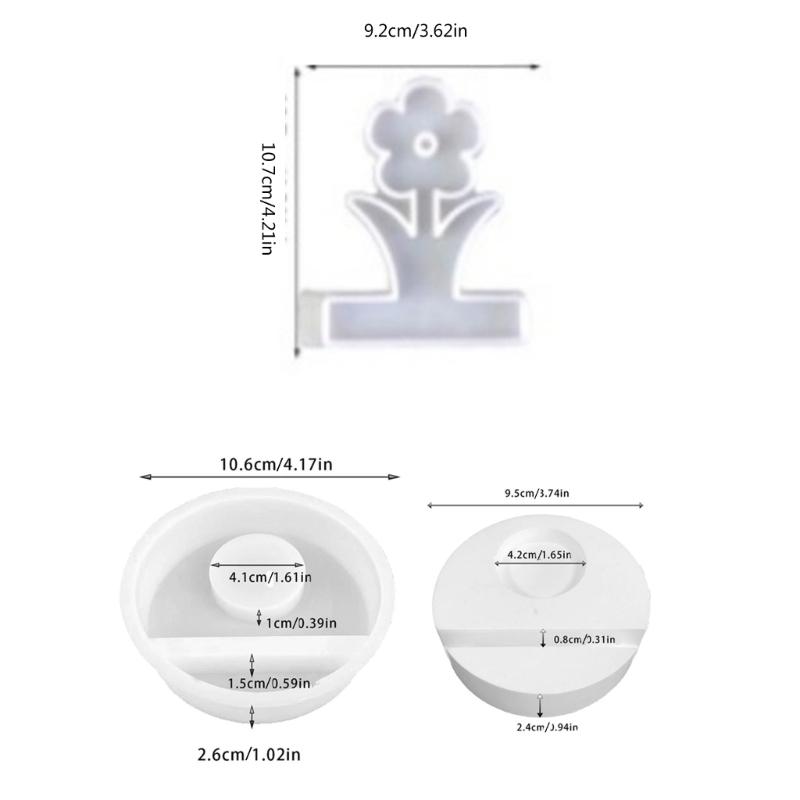 Horse Shape Candle Holder Molds with Base Flower Tealight Holder Molds Animal Resin Molds for DIY Craft Home Decorations