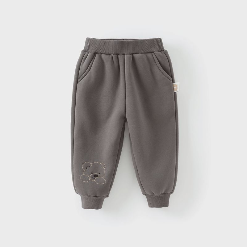 David Bella Boys' and Girls' Fleece-Lined Pants, Children's Thickened Sweatpants, Baby Casual Pants, Winter Children's Clothing