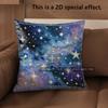 2D Starry Night Sky Clouds Pillow Covers Pattern Cushion Cover Suitable For Sofa Bedroom Car Pillow Cover