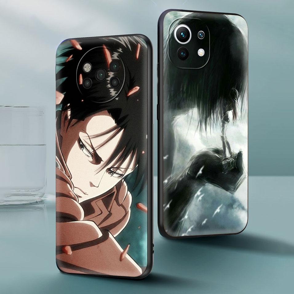 Anime Japanese Attack On Titan Case For Xiaomi Mi Poco X3 M3 Pro X4 NFC F3 GT Pocophone F1 Black TPU Soft Cover Cellphones Capa