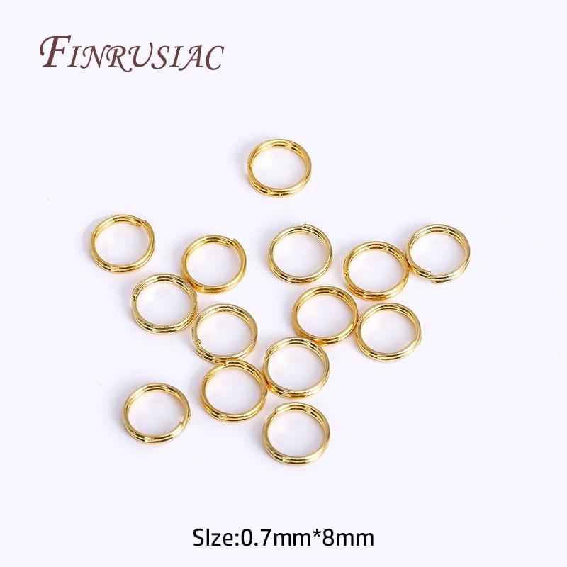 100Pcs/lot Wholesale 18K Gold Plated Open Jump Ring, Brass Double Loops Split Rings Connectors For DIY Key Chain Jewelry Making