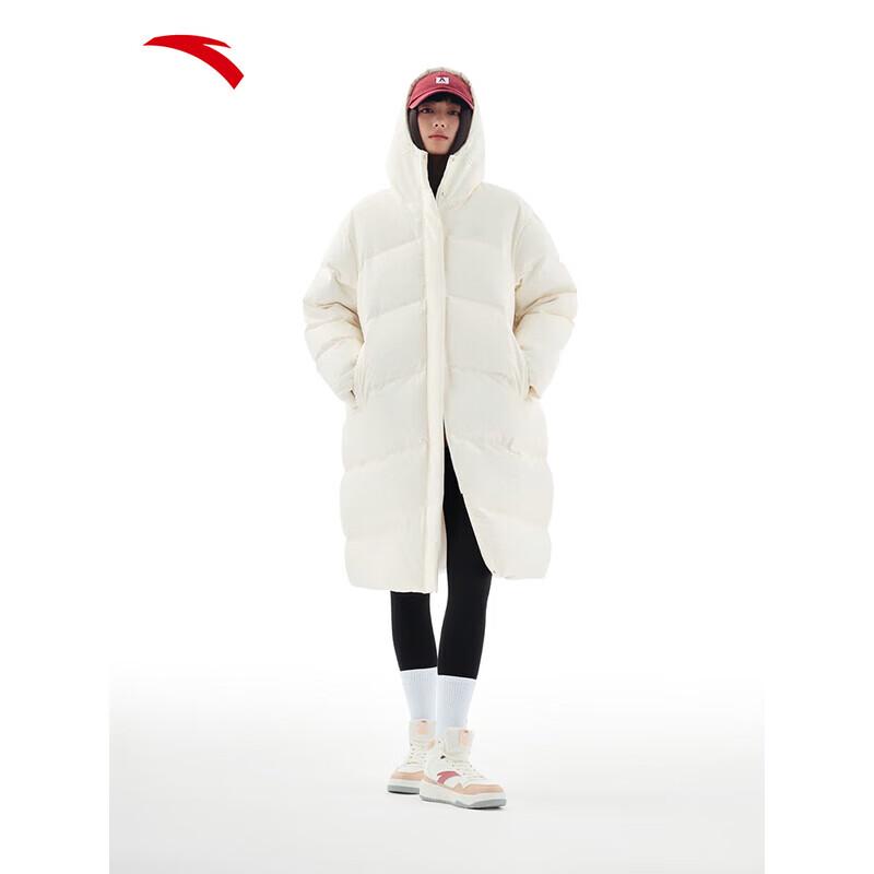 ANTA Women s Six-Degree Core Mid-Length Hooded Puffer Down Jacket XS