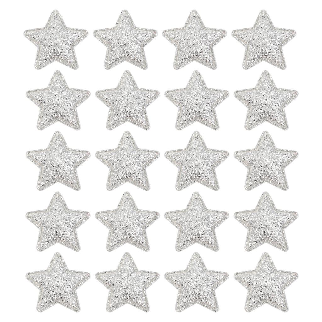 100pcs Christmas Decoration Patch Star Cloth Applique For Diy Clothing Bags Hats Repair Garment Accessories Craft Sewing Tools