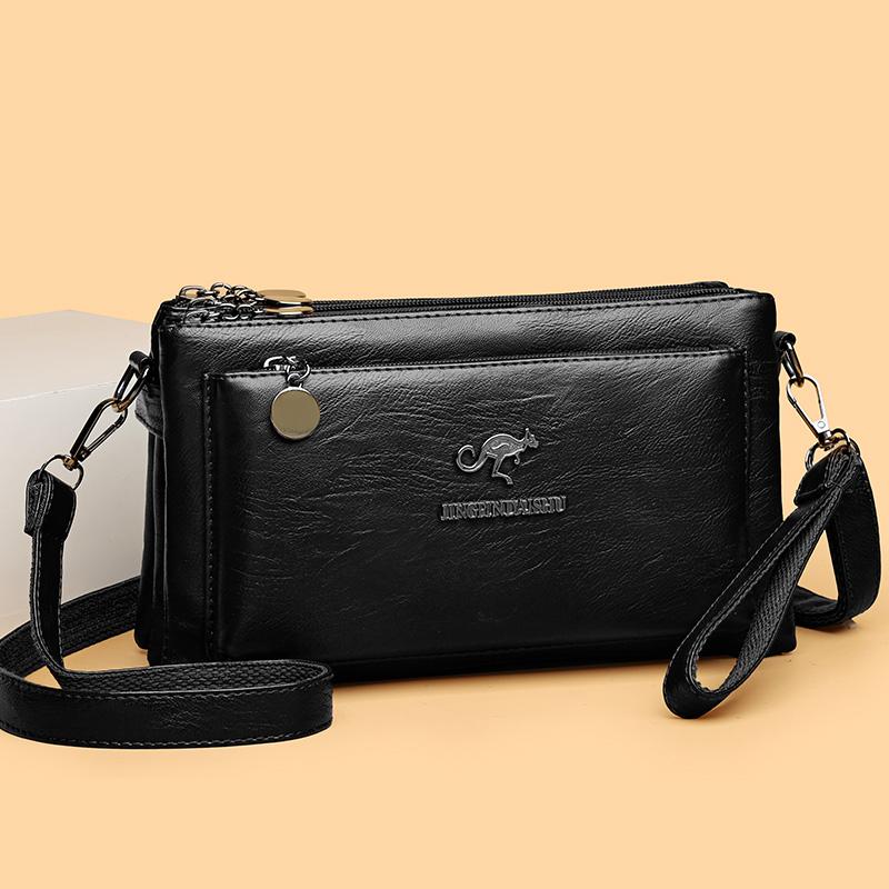 Damen-Mehrschichttasche, weiches Leder, Muttertasche, Umhängetasche für mittleres Alter, kleine Umhängetasche
