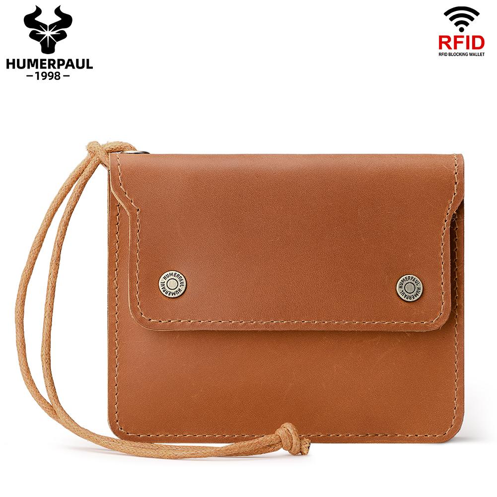 

HUMERPAUL Кожаный кошелек для монет Кошелек коричневый