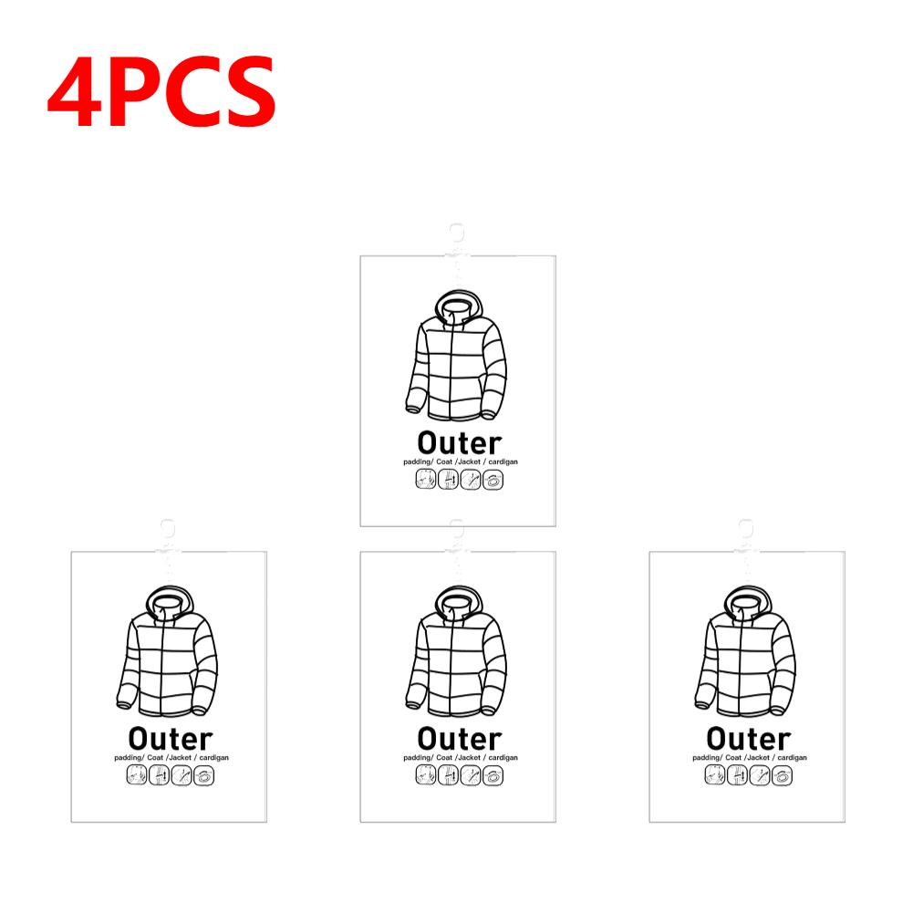 1-10PCS Hang Transparent Vacuum Bag Storage For Clothes Down Jacket Overcoat Compression Home Organizer Wardrobe