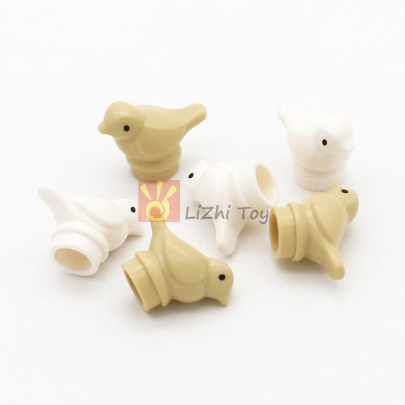 MOC Animal Figure Brick Building Blocks Pet Zoo Dog Penguin Cat Clown Fish Bird Bear Bat Squirrel Owl DIY Model Toys Girls Kids