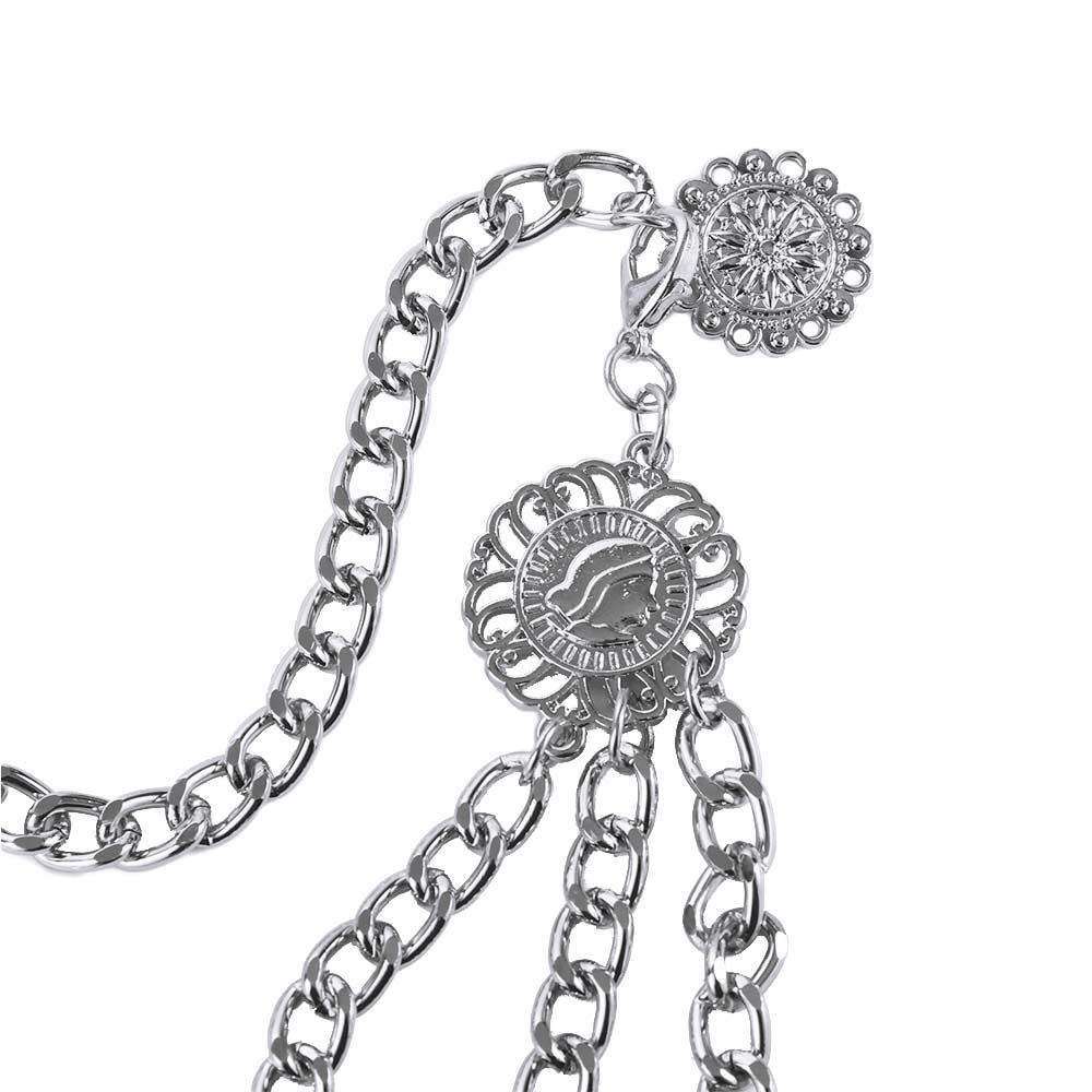 Clothes Decoration Sun Flower Adjustable Metal Belts Aluminum Chain Women Body Chain Waist Chain