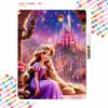 Disney 5d Diamond Painting Full of Diamonds Diy Diamond Embroidery Decorative Painting Ornaments Living Room with Rapunzel and Castle.