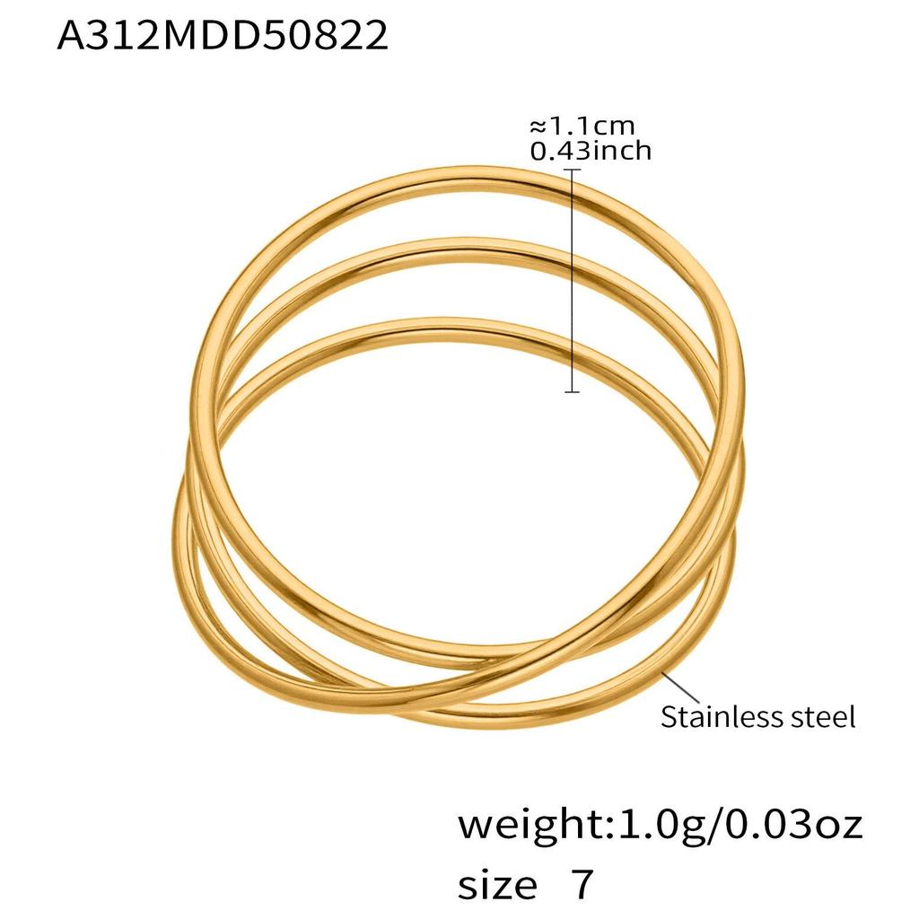 Ferris Wheel European-American Style Adjustable Wrap Coil Spring Ring for Women - Circular Stainless Steel Jewelry