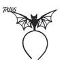 Halloween Photo Booth Props Bat Headband, Felt Glitter Hairband Bling Texture Hair Hoop for Costume, Festival Masquerade Party Prop Headband