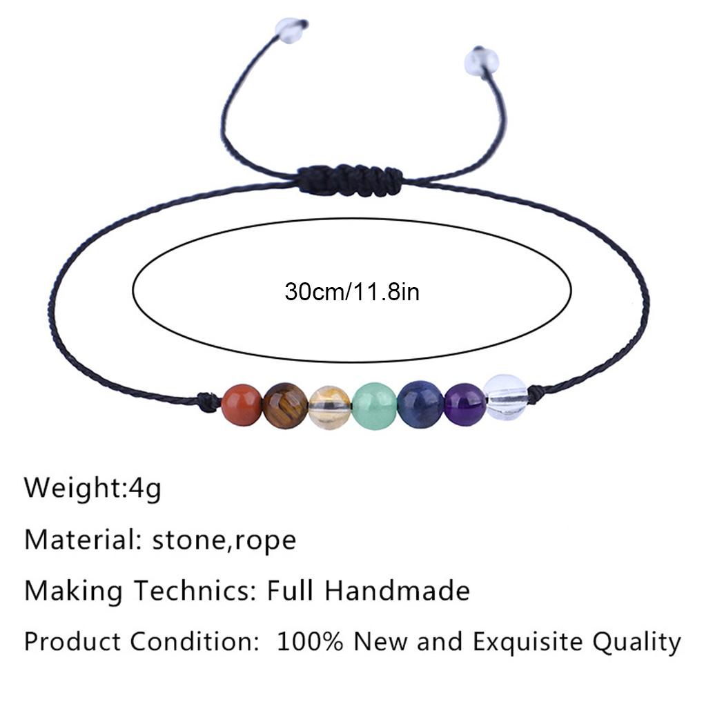 Beaded Wax Thread Bracelet Hand-Woven Adjustable Rope Chain Exquisite Beads Bracelet Weaving Chains Jewelry for Women