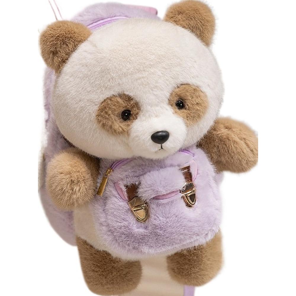 

35cm Panda Travel Backpack Simulation Plush Toy Handmade Doll Cartoon Anime Cute Pillow Cushion Home Decoration Children s Birth