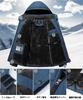 TACVASEN Ski Cold Weather Waterproof Winter Stain Cowboy Size 3XL Jacket, Protection, Warmth, Resistant, Multifunctional, Fleece-Lined, Thick, Blue,
