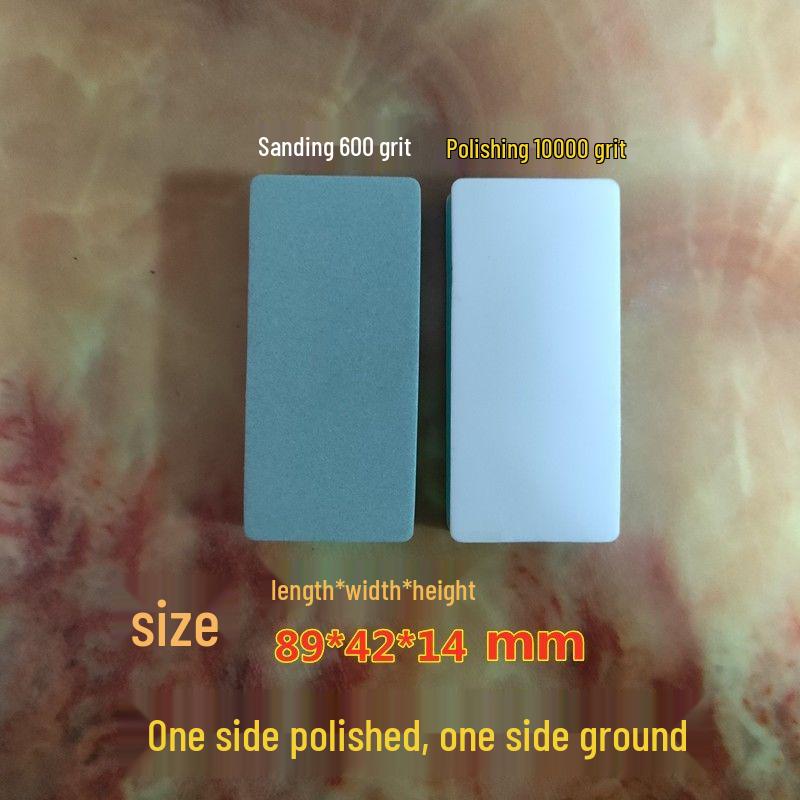 Pilă de Unghii Verde & Albă cu Două Fețe, Bloc de Lustruit - Pilă Argintie pentru Instrumente de Manichiură