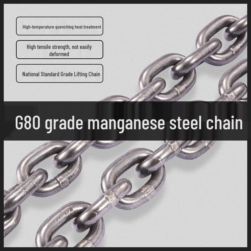 G80 Manganese Steel Lifting Chain for Hand Hoist, Bridge Use, National Standard, 1 Ton/2 Ton Capacity