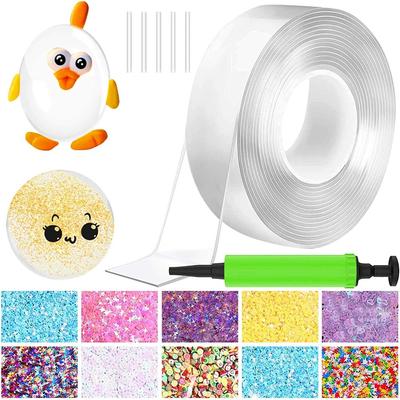 Nano Tape Bubble Kit DIY Bubble Balloons Double Sided Tape Elastic Bubble Craft Kit for Children Party Favors