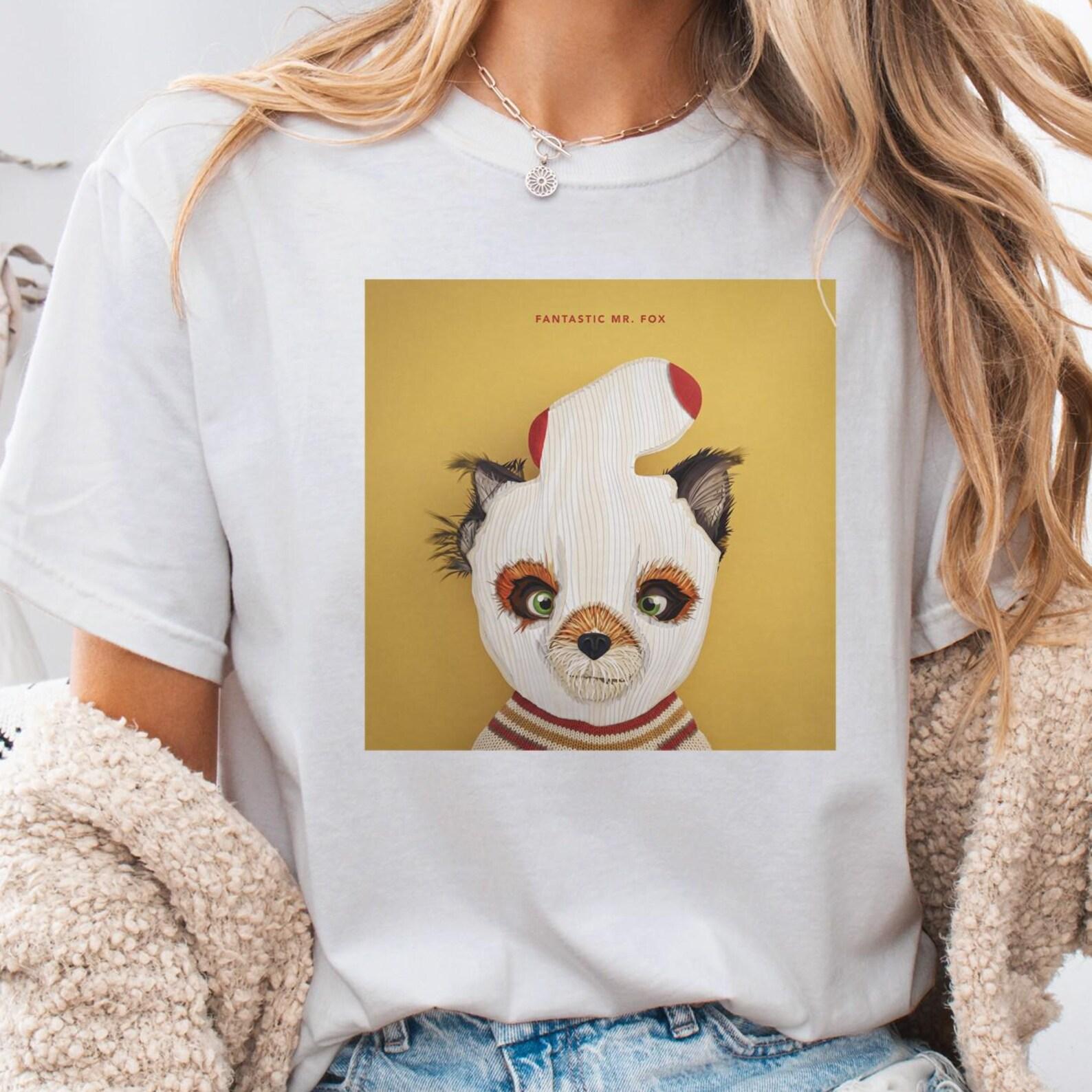 Fantastic Mr Fox Ash Shirt, Wes Anderson Inspired Graphic Top L