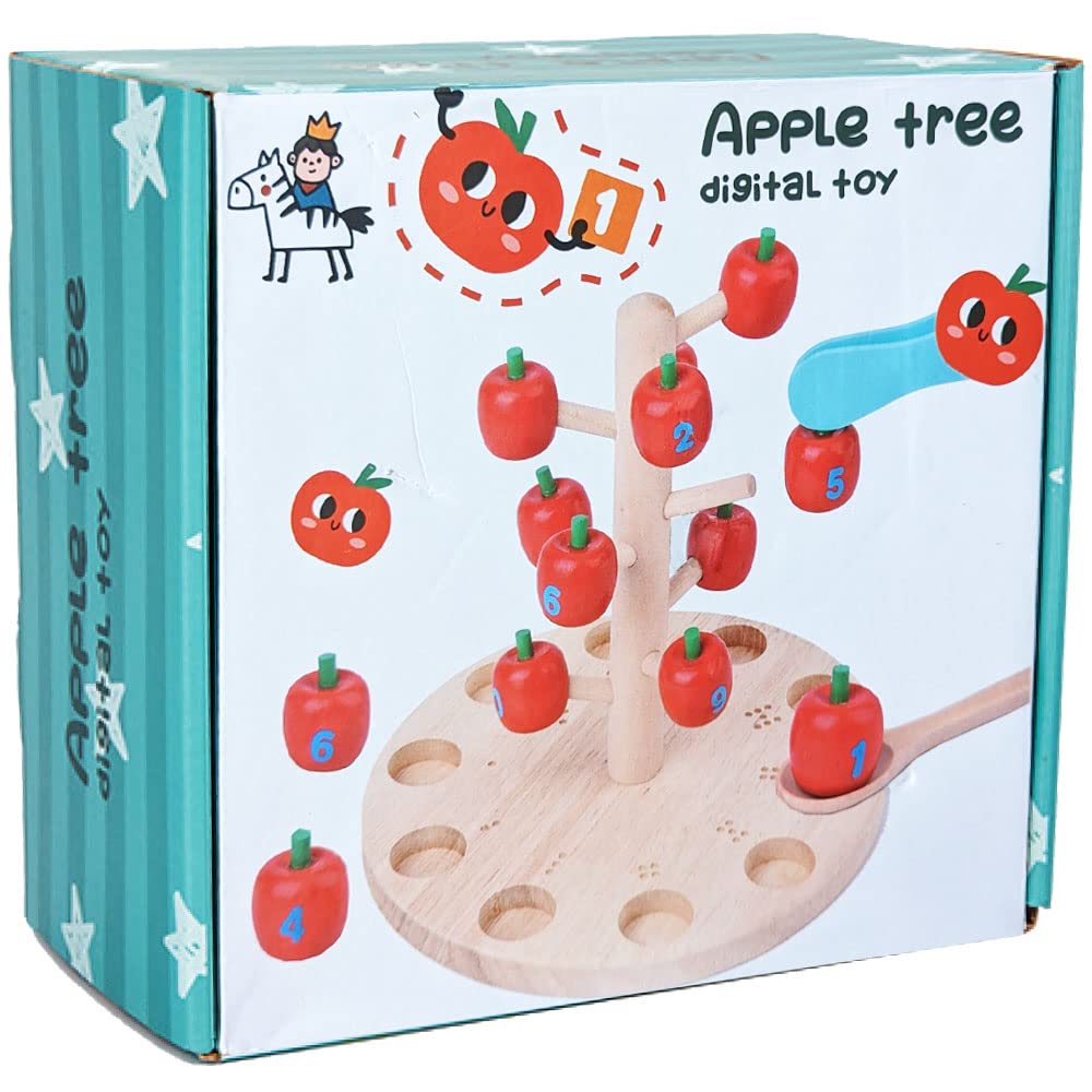 Revteds Wooden Puzzle Apple Tree Educational Toy Montessori Japan Food Safety Inspection Import Licensed Toys for Ages 3 and Up