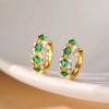 New Luxury Trendy Blue Cubic Zirconia Hoop Earrings Wedding Party Elegant Accessories For Women Anniversary Gift  Jewelry