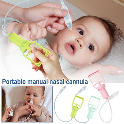 Ausziehbarer Baby-Nasensauger, Manuelles Unterdruck-Nasenschleimlöser für Neugeborene, Nasenspülgerät.