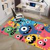 Monsters, Colorful, Ghost Face Office Carpet Soft Polyester Entrance Carpet Washable Non slip Machin