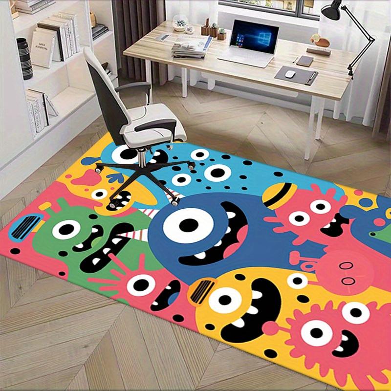 Monsters, Colorful, Ghost Face Office Carpet Soft Polyester Entrance Carpet Washable Non slip Machin