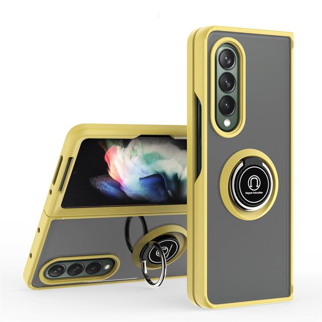 Módní pohodlný kryt s prstenem na prst pro Samsung Galaxy Z Fold3 Fold 3 5g protiskluzový ochranný kryt Fundas