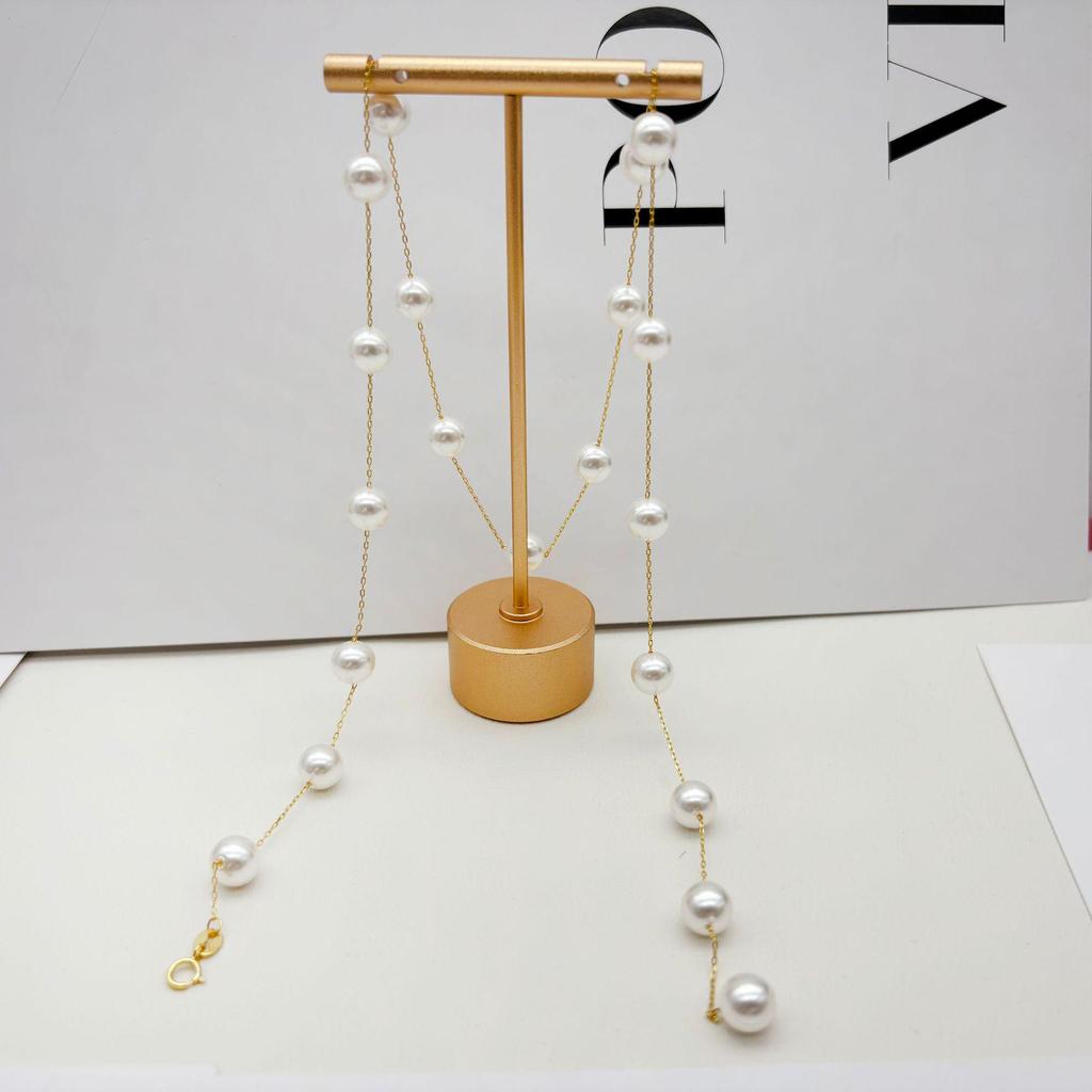 2024 Luxury French Tassel Pearl Necklace for Women – Elegant Clavicle Chain Design