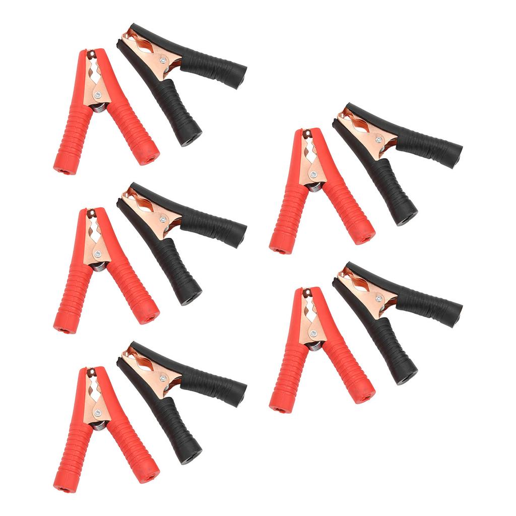 5 Sets Power Inverter Wire Connector Clamps 100A Testing Clip Black Red for Car Truck Batteries