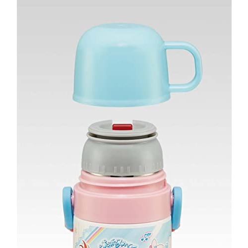 Skater Children's Stainless Steel Water Bottle 2-Way Direct Drinking 470ml Cup Drinking 430ml Expanding Sky PreCure Child-friendly Lightweight Type Gi