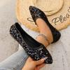 Fashion Ladies Shoes 2025 Fashion Shallow Women's Flats New Sequins Daily Hot Sale Comfortable Best Seller Plus Size Flat Low Heels