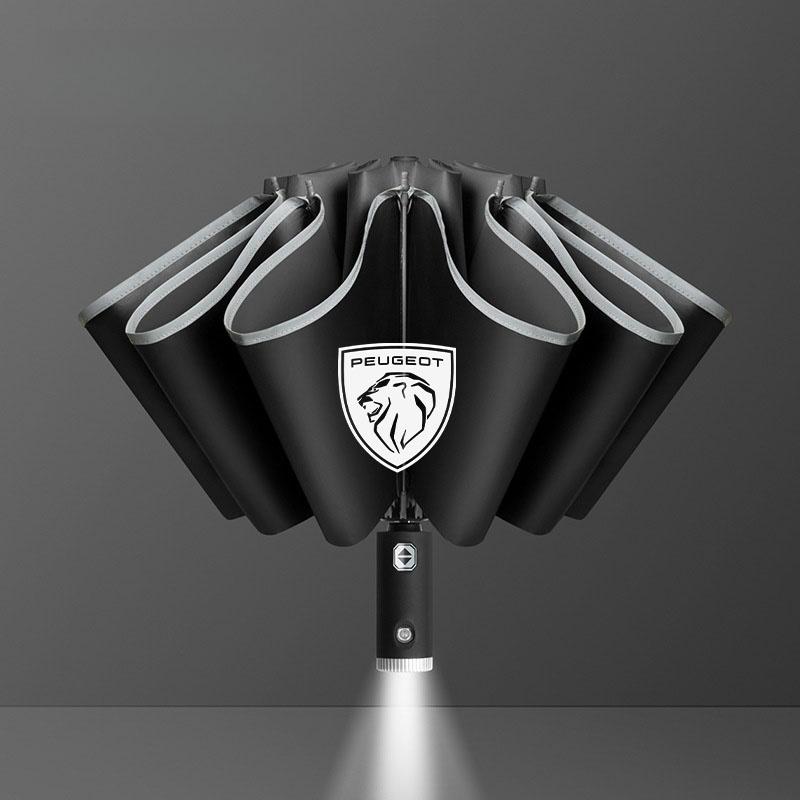 For Peugeot GT LINE RCZ 2008 3008 5008 307 308 508 R Car Automatic Folding Sun Protection Umbrella Reflective Sunshade Accessories