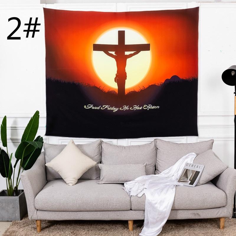 Sunlight and Angel Wings Hope Tapestry Bedroom Decor Background Fabric Easter Jesus Cross Tapestry Tapiz