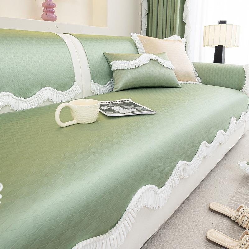 2025 new special-shaped ice silk sofa cover pad, summer special mat pad, one-piece fixed non-slip sofa cover