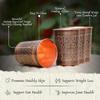 Pure Copper Handcrafted Glasses Set with Gift Box Set of 4 Antique Etching Design for Ayurveda Wellness | Elegant Ayurvedic Benefits - 250ml