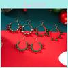 Weihnachts-Ohrringe Legierung Anhänger Glocken-Ohrringe Für Damen Urlaubs-Party-Accessoires