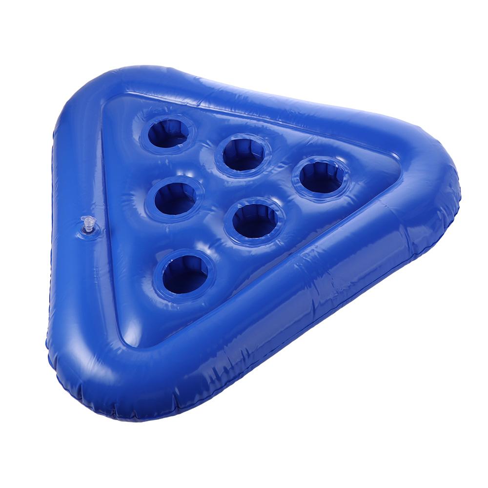 PVC Inflatable Triangle Cup Holder Water Play Float Bathing Pool Toy Float Beer Holder  Summer