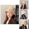 Cotton Pleated Bucket Hat For Fall Winter Fashion Women